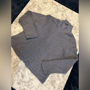 Eileen Fisher Blue Cashmere Wool Blend Full Zip Cardigan Sweater size Small